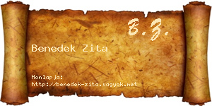 Benedek Zita névjegykártya